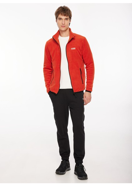 Kiremit Erkek Kapüşon Yaka Standart Fit Polar Sweatshırt D3WM-SWT2