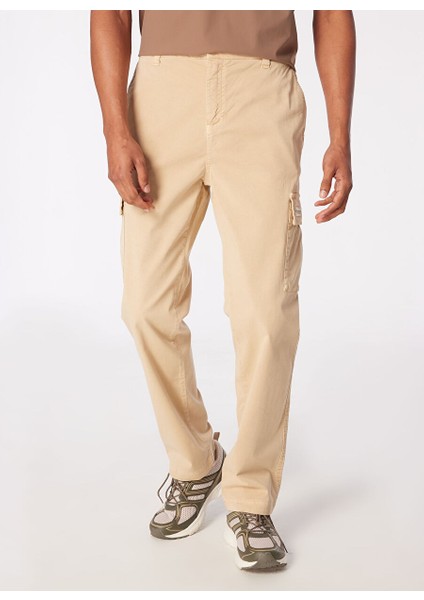 Açık Kahve Erkek Standart Fit Lastikli Paça Kargo Pantolon D4SM-PNT3802