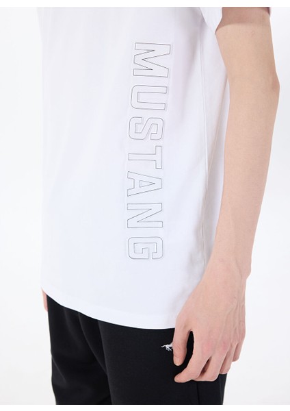 Beyaz Erkek Relaxed Baskılı T-Shirt M5SM-TST1300 fırsatları