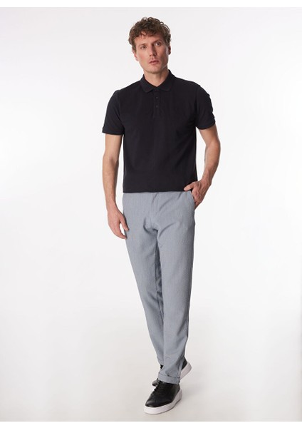 Lacivert Erkek Duble Paça Bağlamalı Regular Fit Chino Pantolon FC4SM-PNT 0783