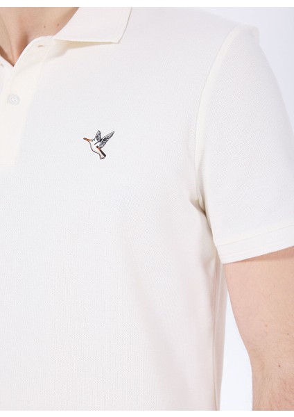 Beyaz Erkek Basic %100 Pamuk Kıvrılmaz Yaka Serin Tutma Özellikli Polo T-Shirt F5SM-TST 2779 fırsatları
