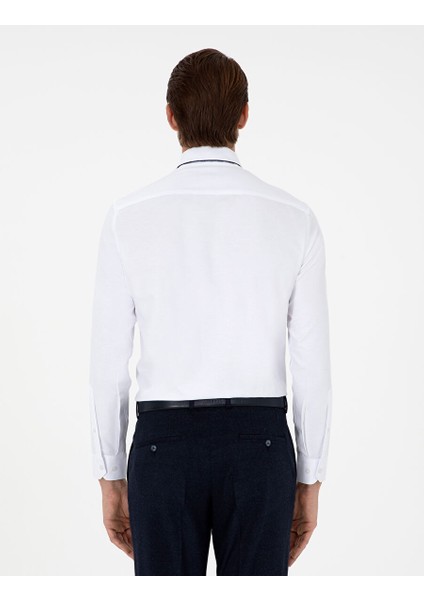 Beyaz Slim Fit Uzun Kollu Gömlek indirimleri