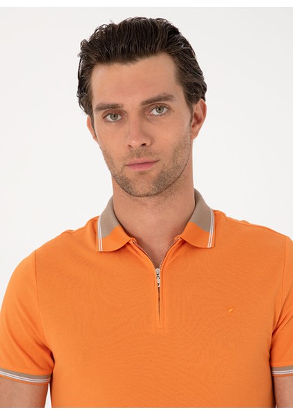 Turuncu Erkek Slim Fit T-Shirt Gorgeo fiyatları
