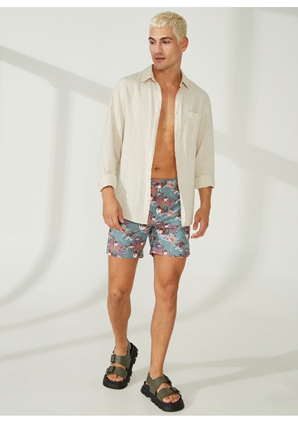 Çok Renkli Erkek Slim Fit Şort Mr Porto Fino