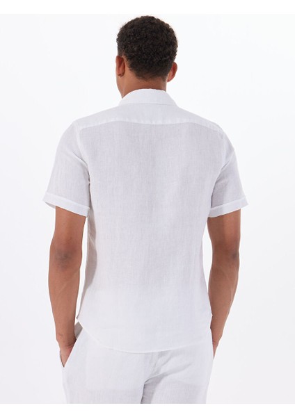 Beyaz Erkek Düğmeli Standart Gömlek Mr Short Sleeve indirimleri