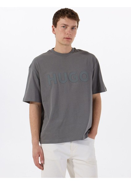 Gri Erkek Oversized T-Shirt 50525765_DINKEE 10259511 01