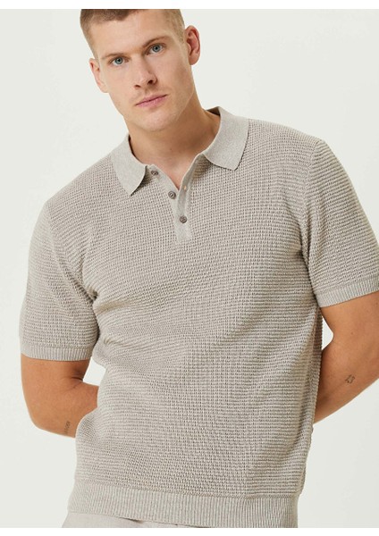 Bej Erkek Polo Slim Fit Düz Kazak Lm-25-29 fiyatları