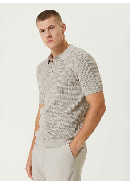 Bej Erkek Polo Slim Fit Düz Kazak Lm-25-29 fırsatları