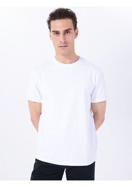 Beyaz Erkek Relaxed Baskılı T-Shirt M5SM-TST1286 modelleri