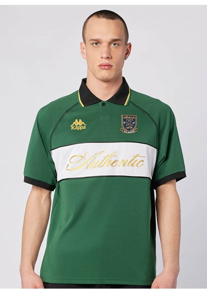 33223RW-D16 Norton Tur Yeşil Erkek Regular Fit Desenli Polo T-Shirt