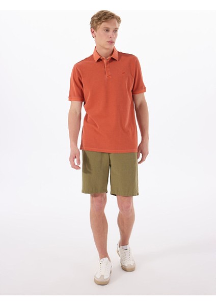 Turuncu Erkek Relaxed Nakışlı Polo T-Shirt M5SM-TST1326 fiyatları