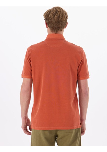 Turuncu Erkek Relaxed Nakışlı Polo T-Shirt M5SM-TST1326 indirimleri