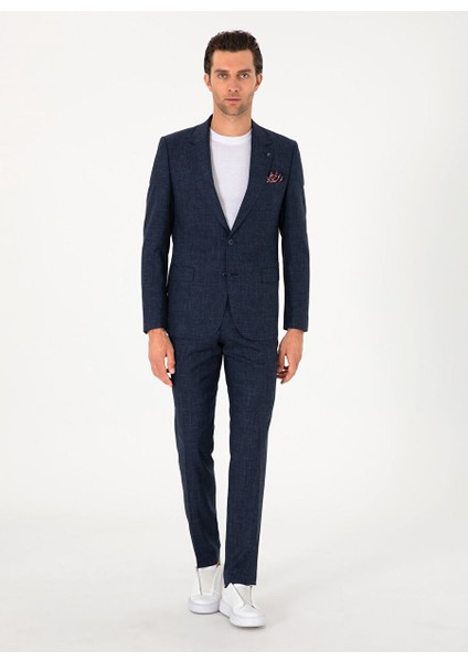 Lacivert Erkek Slim Fit Takım Elbise Excl Sıan