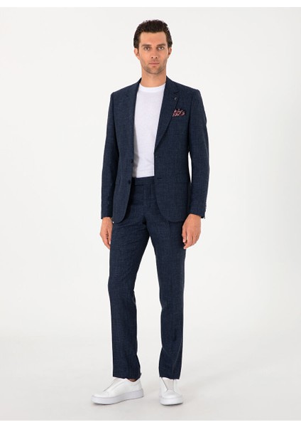 Lacivert Erkek Slim Fit Takım Elbise Excl Sıan
