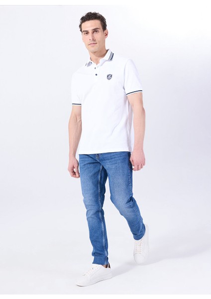Lacivert Erkek Slim Fit Yıkamalı Denim Pantolon Vegas Slım - 1175
