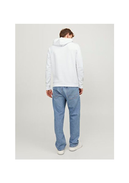 Beyaz Erkek Kapüşon Regular Fit Sweatshirt Jjecorp Old Logo Sweat Hood Noos