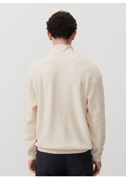 Ekru Erkek Dik Oversize Sweatshirt MBOBY03CE25ECRU