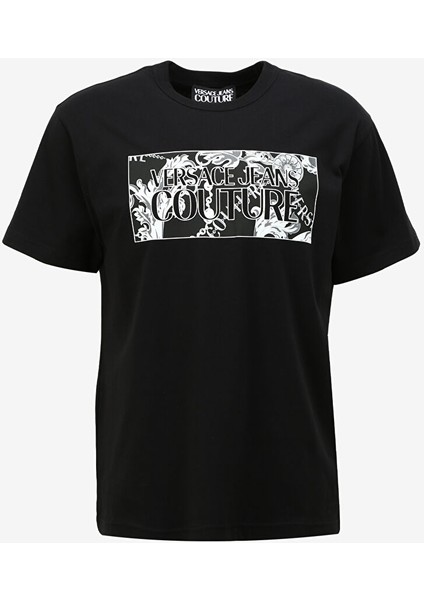 Bisiklet Yaka Siyah Erkek T-Shirt 75GAHE01CJ00E899