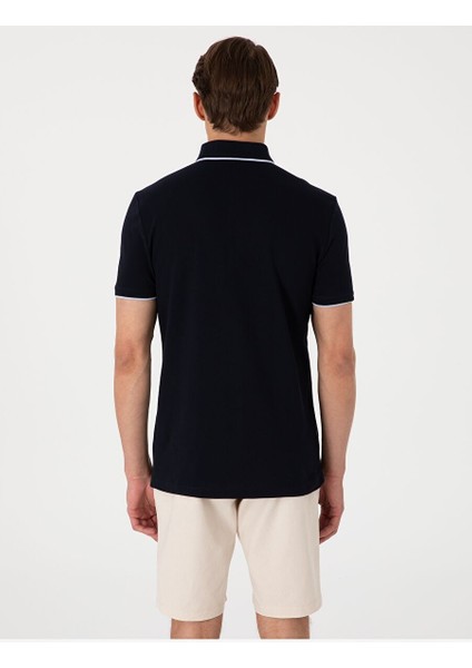 Lacivert Slim Fit Polo Yaka Tişört indirimleri