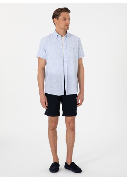 Lacivert Erkek Slim Fit Şort Rıco