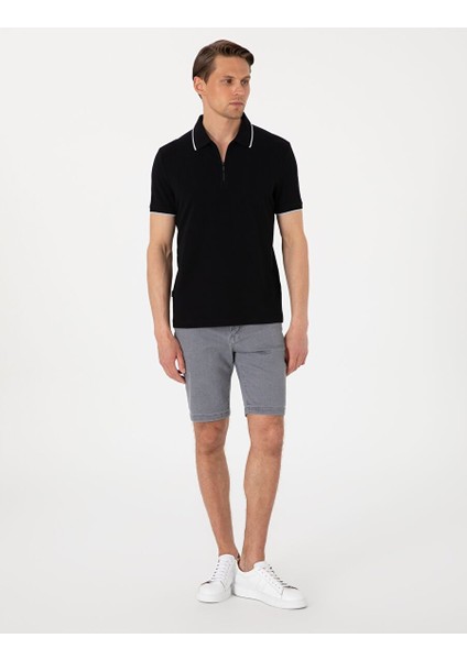 Siyah Slim Fit Polo Yaka Tişört fırsatları