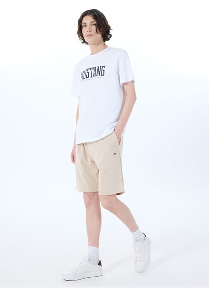 Bej Erkek Basic Sweat Şort M5SM-SRT1113