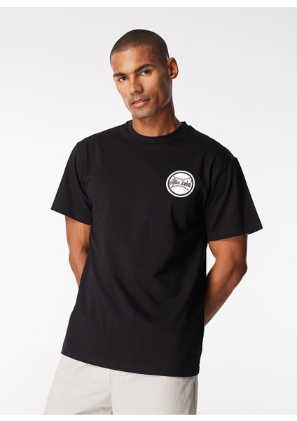 Siyah Erkek Normal T-Shirt MYSENJS11/S5-_T-SHIRT Uomo