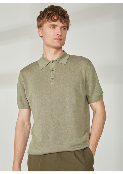 Polo Yaka Haki Erkek T-Shirt Mr Compaorta