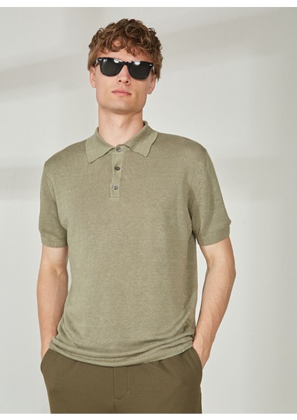 Polo Yaka Haki Erkek T-Shirt Mr Compaorta fiyatları
