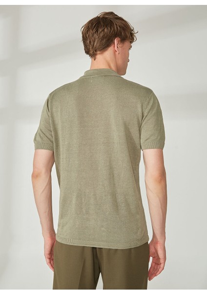 Polo Yaka Haki Erkek T-Shirt Mr Compaorta indirimleri