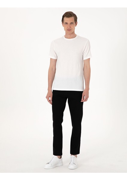 Siyah Straight Fit Jean Pantolon