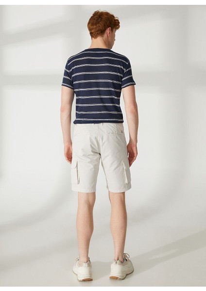 Normal Bel Slim Fit Taş Erkek Bermuda Şort Fmellısstone
