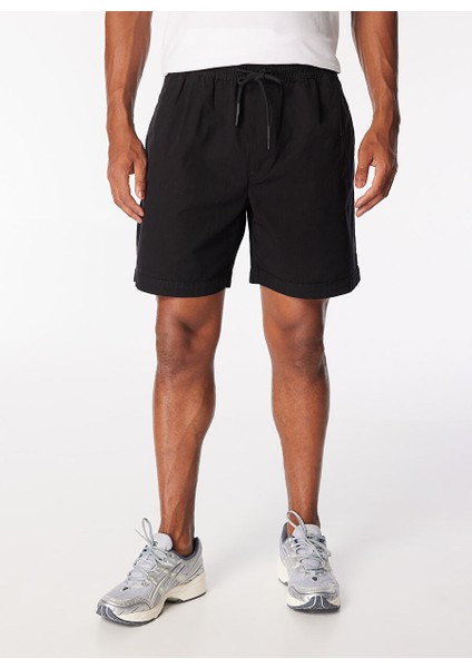 Siyah Erkek Slim Fit Şort UMP24008BE