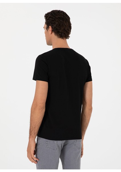 Siyah Erkek Slim Fit T-Shirt Kelvy indirimleri