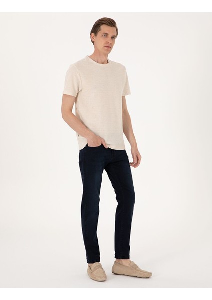 Koyu Lacivert Slim Fit Jean Pantolon modelleri