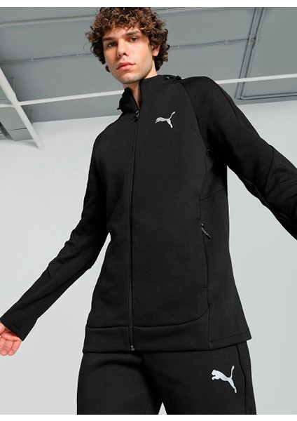 Siyah Erkek Fermuarlı Normal Düz Zip Ceket 68170001 Evostrıpe Full-Zip Hoodie