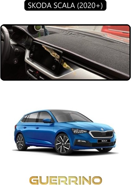 Skoda Scala - Kamıq 2020+TORPİDO Koruma Halısı Siyah Kenar