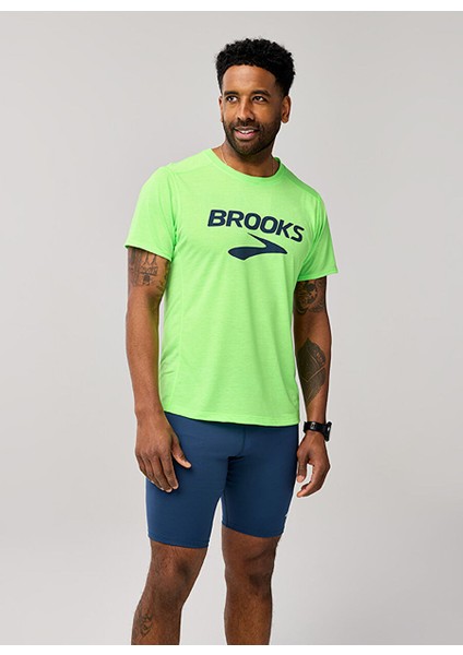 211502334 Distance Short Sleeve 3.0 Yeşil Yuvarlak Yaka Normal Kalıp Baskılı T-Shirt