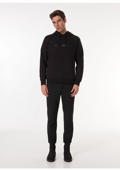 Siyah Erkek Bisiklet Relaxed Baskılı Sweatshirt M4WM-SWT-1801