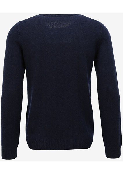Bisiklet Yaka Lacivert Erkek Sweatshırt FM23W23MG