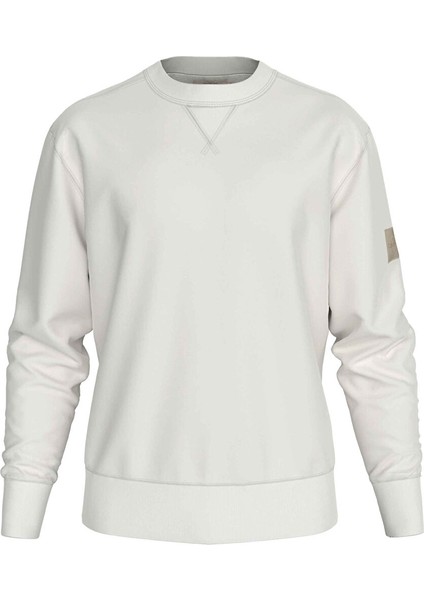 Krem Erkek Bisiklet Regular Fit Nakışlı Sweatshirt J30J323426YBI Badge Crew Neck fiyatları
