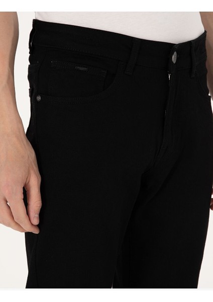 Siyah Slim Fit Jean Pantolon