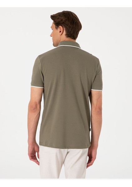 Haki Slim Fit Polo Yaka Tişört indirimleri