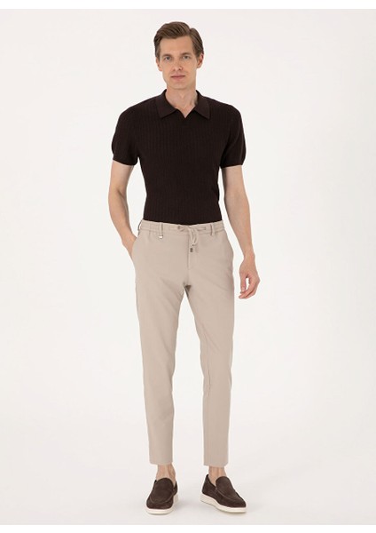 Bej Erkek Slim Fit Pantolon E19400/PB