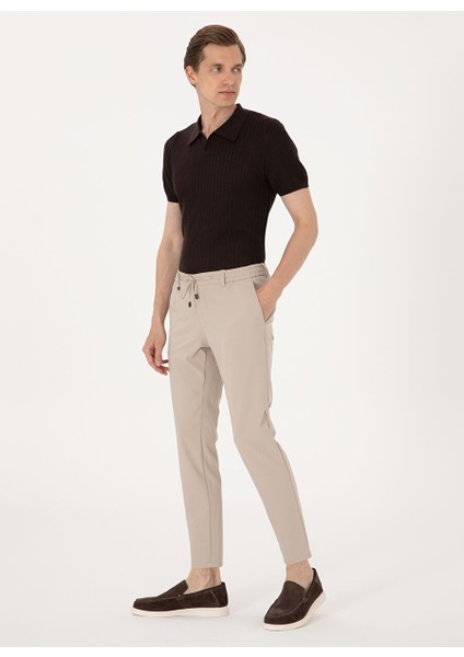 Bej Erkek Slim Fit Pantolon E19400/PB