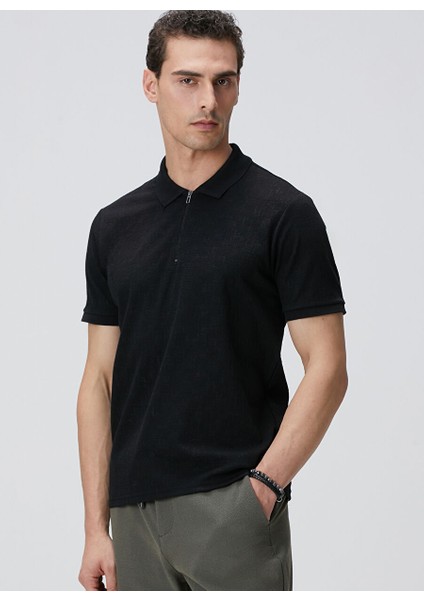 Siyah Erkek Slim Fit T-Shirt 1094152 fırsatları