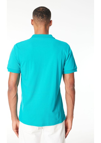 Yeşil Erkek Desenli Polo T-Shirt 241V3A1604 indirimleri