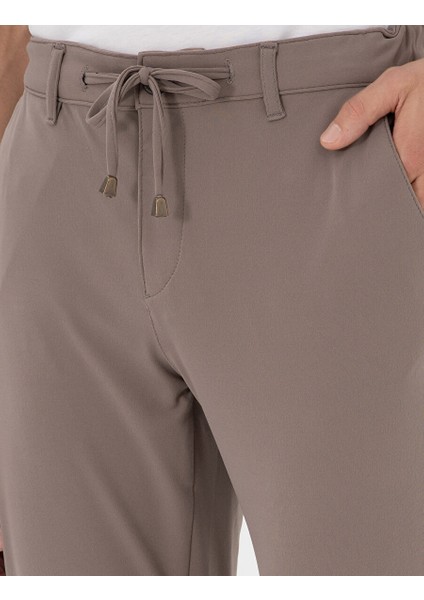 Bej Slim Fit Esnek Jogger Kanvas Pantolon indirimleri