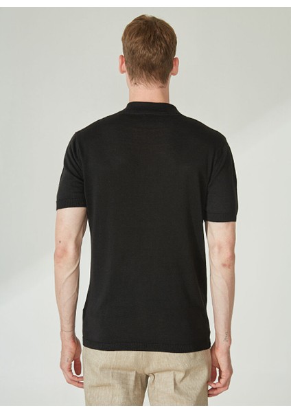Polo Yaka Siyah Erkek T-Shirt Mr Compaorta indirimleri