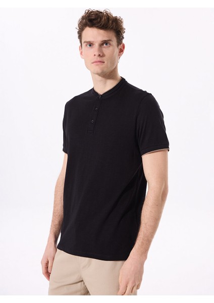 Siyah Erkek Regular Fit T-Shirt FC4SM-TST 0764